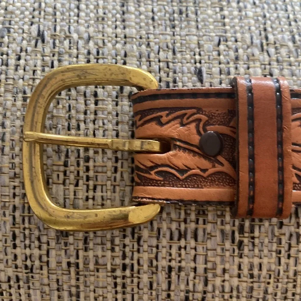 TEX  Tooled leather belt